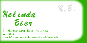 melinda bier business card
